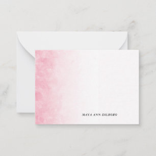 Pink Watercolor Personalised Note Cards