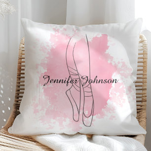 Pink Watercolor Pointe Shoes Cushion