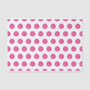Pink Watercolor Polka Dots Tissue Paper
