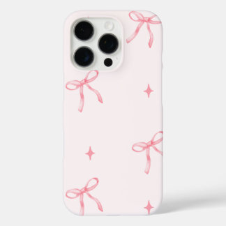 Pink Watercolor Ribbon iPhone 16 Pro Case