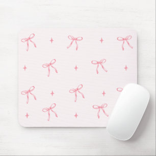 Pink Watercolor Ribbon Mouse Mat