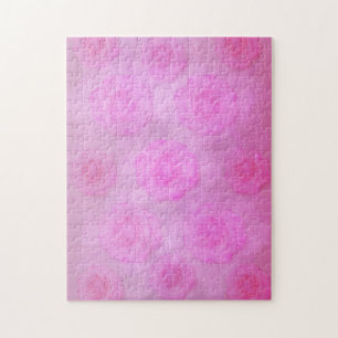 PINK Watercolor roses Jigsaw Puzzle