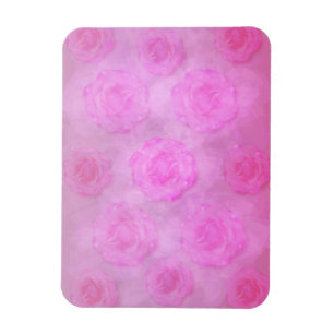 PINK Watercolor roses Magnet