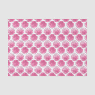 Pink Watercolor Seashell Tissue Paper