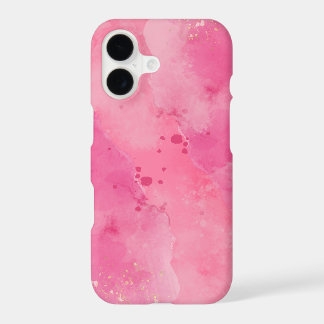 Pink Watercolor Splash Abstract Phone Case 