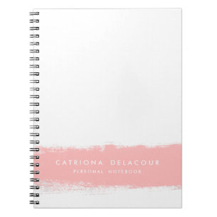 Pink Watercolor Splash Personalised Notebook