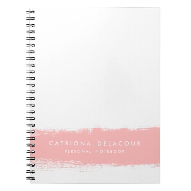 Pink Watercolor Splash Personalised Notebook (Front)