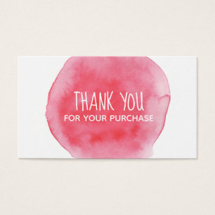 Pink Watercolor Splash Thank You