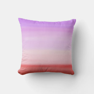 Pink Watercolor Stripes Cushion