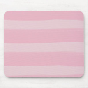 Pink Watercolor Stripes Mouse Mat