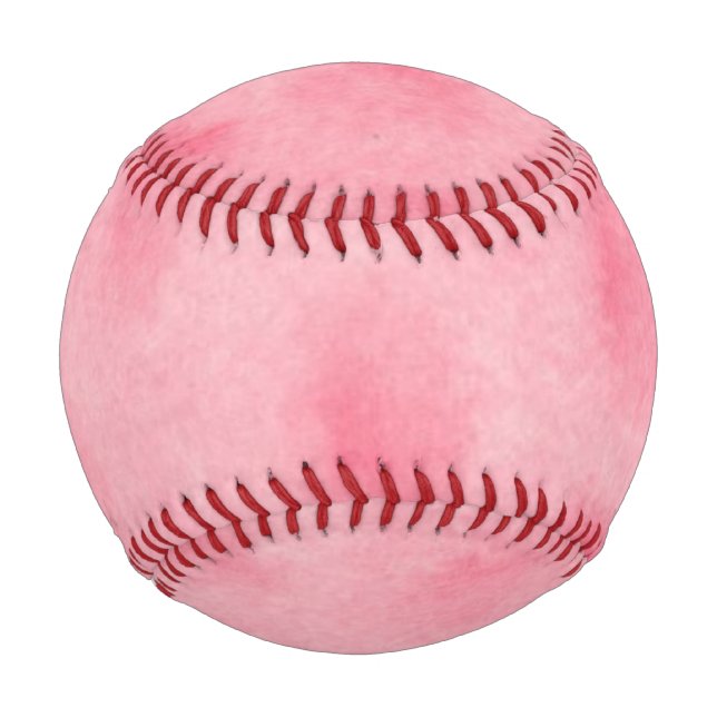 Pink Watercolor Wash Baseball (Front)