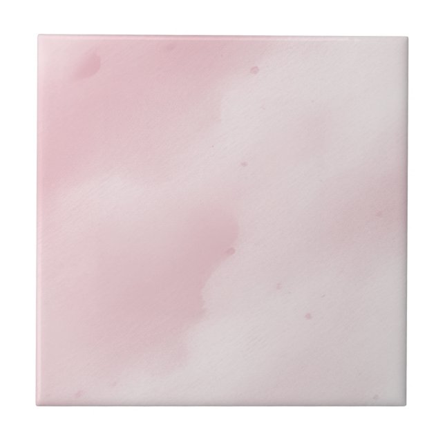 Pink Watercolor Wash Bathroom Kitchen Remodel  Tile (Front)