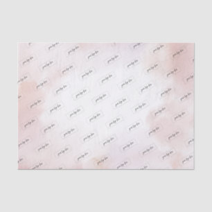 Pink Watercolor Wash Custom Business Logo Tissue Tissue Paper