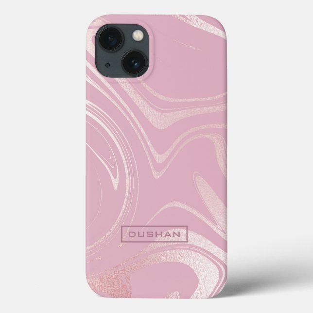 Pink watercolors swirly background Case-Mate iPhone case (Back)