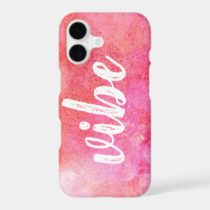 Pink watercolour brush iPhone case