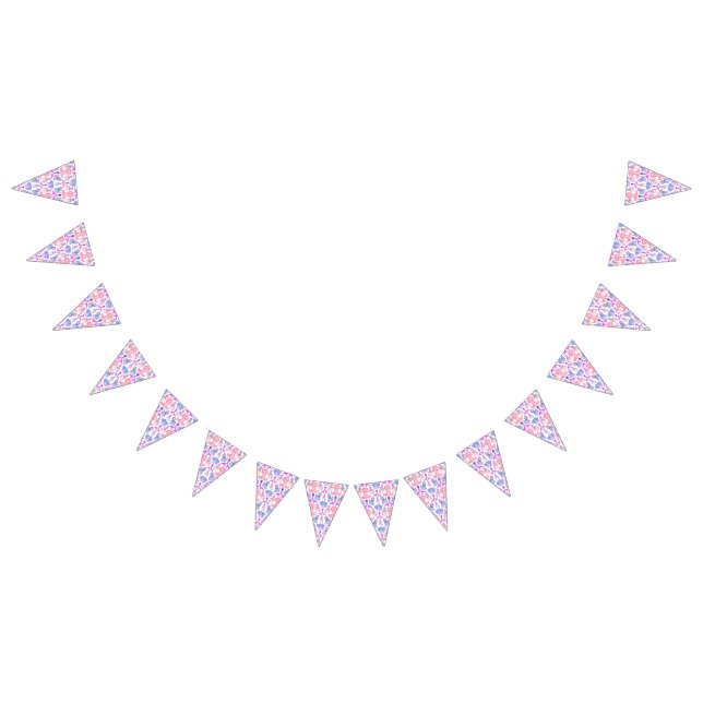 Pink Watercolour Dinosaur Birthday Baby Shower Bunting (All)