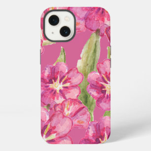 pink watercolour floral iphone 13 case. case
