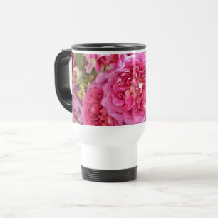 Pink Watercolour Roses Travel Mug