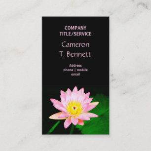 Pink Waterlily Business Card