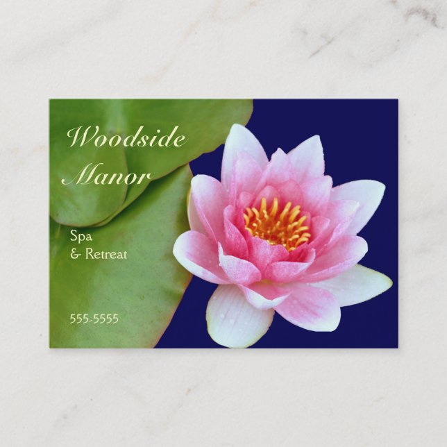 Pink Waterlily Business Card (Front)