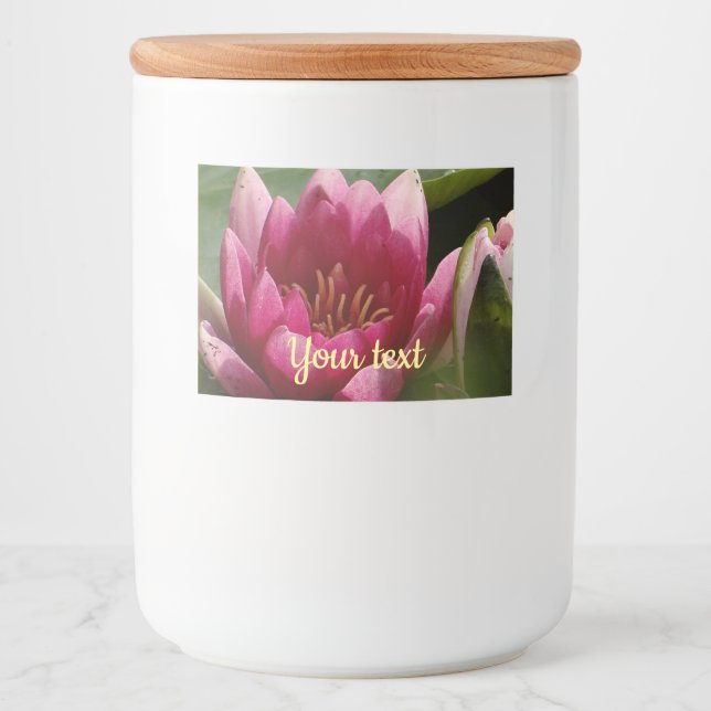 Pink waterlily food label (Front)