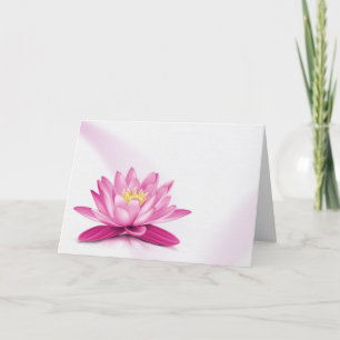Pink Waterlily Sympathy Card