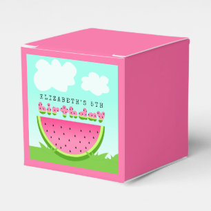 Pink Watermelon Birthday Picnic Party Favour Box