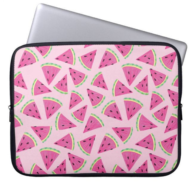 Pink Watermelon pattern Laptop Sleeve (Front)