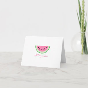 Pink Watermelon Stripes Personalised Note Cards