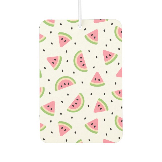 Pink Watermelons, Watermelon Seeds, Summer Pattern Car Air Freshener (Front)