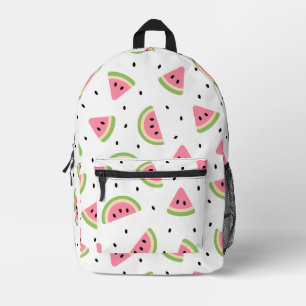 Pink Watermelons, Watermelon Seeds, Summer Pattern Printed Backpack