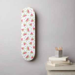 Pink Watermelons, Watermelon Seeds, Summer Pattern Skateboard