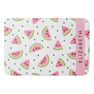 Pink Watermelons, Watermelon Seeds, Your Name Bath Mat