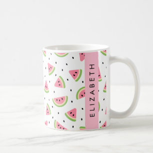 Pink Watermelons, Watermelon Seeds, Your Name Coffee Mug