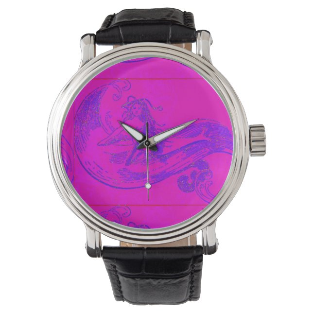pink wave mermaid watch (Front)