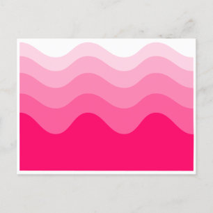 pink wave postcard