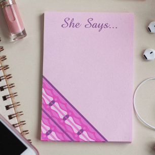 Pink Waves And Purple Hearts Post-it Notes