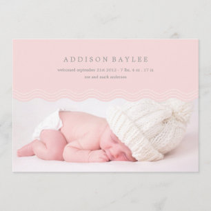 PINK WAVES   BIRTH ANNOUNCEMENT