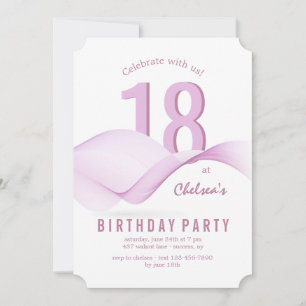 Pink Waves Invitation