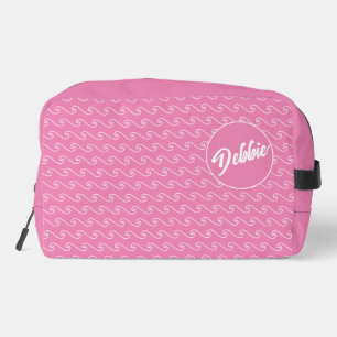 Pink Waves Personalised Dopp Kit