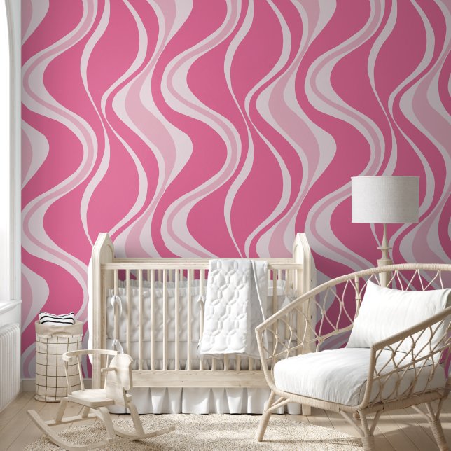 Pink Waves Wallpaper (Kids)
