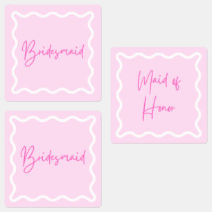 Pink Wavy Aesthetic Bridesmaid and Maid of Honour