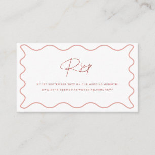 Pink Wavy Border Website RSVP Enclosure Card