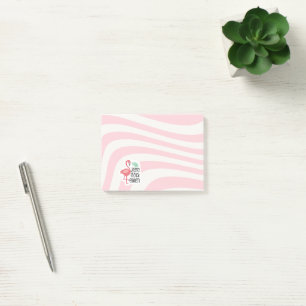 Pink Wavy Flamingo Post-it Notes