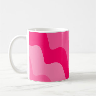 Pink wavy ocean wave gradient coffee mug