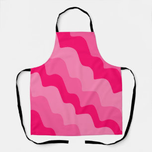 Pink wavy ocean waves gradient  apron