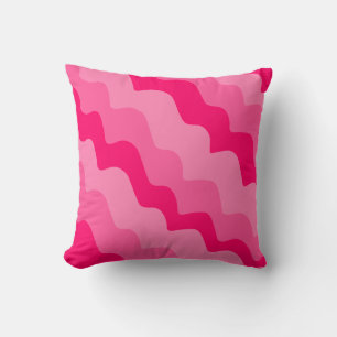 Pink wavy ocean waves gradient cushion
