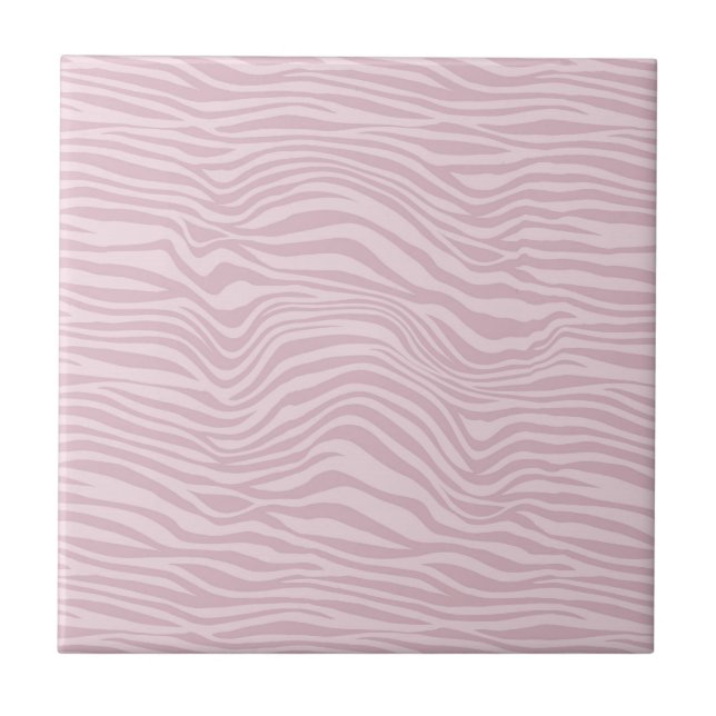 Pink Wavy Zebra Stripe Seamless Pattern Tile (Front)