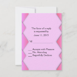 Pink Weave RSVP Card