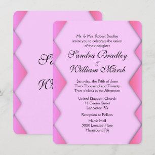 Pink Weave Wedding Wedding Invitation